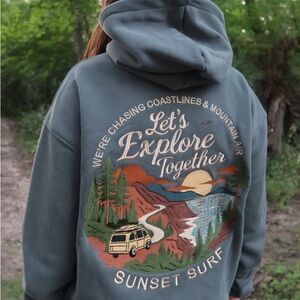 Sunset Surf Coastal Explore Hoodie